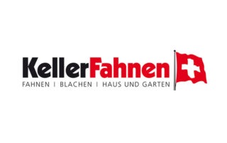 Logo von Keller Fahnen mit Schweizer Flagge